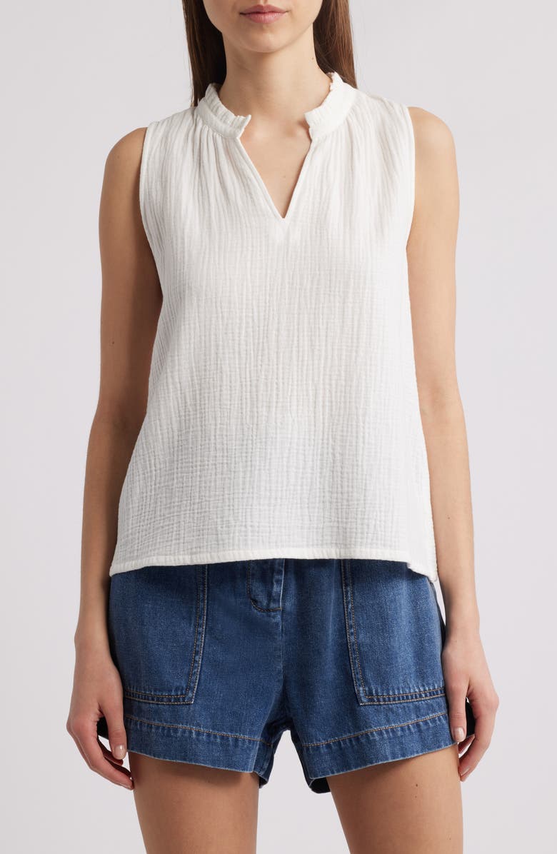 Rails Christy Sleeveless Organic Cotton Top, Main, color, White