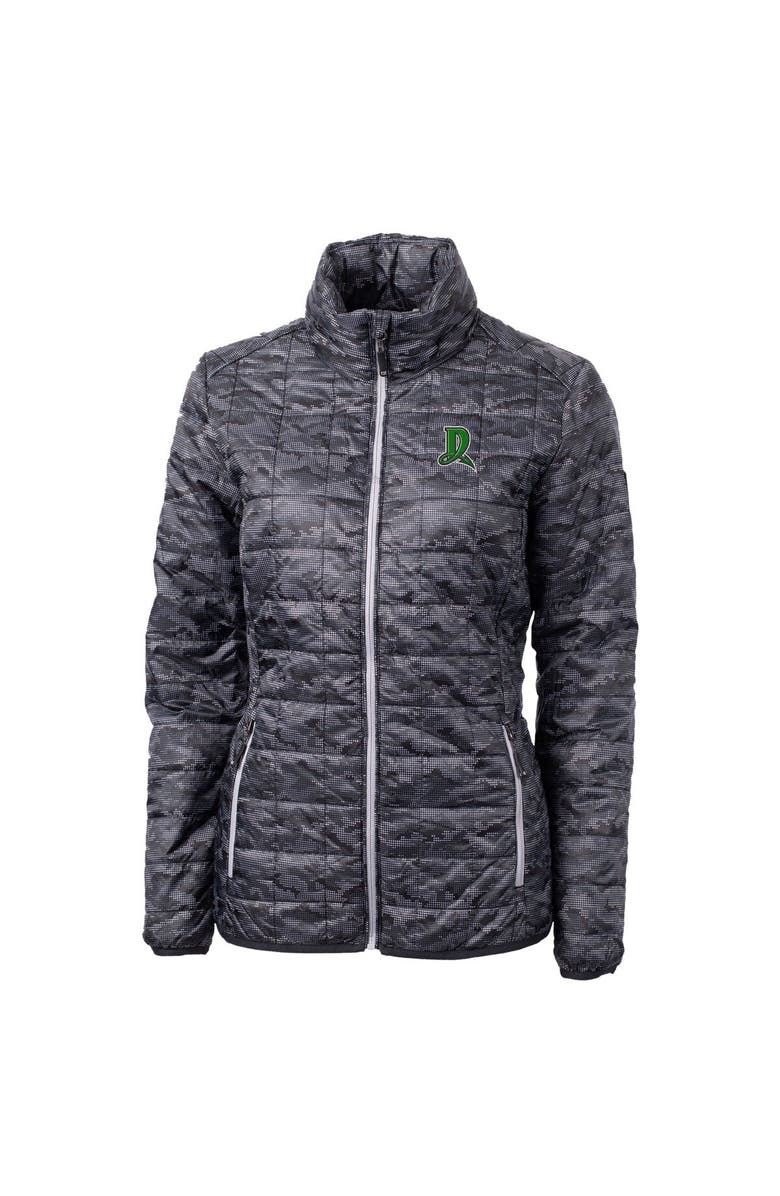 Cutter & Buck Women's Cutter & Buck  Black Dayton Dragons Rainier PrimaLoft Eco Insulated Camo Full-Zip Puffer Jacket, Alternate, color, 