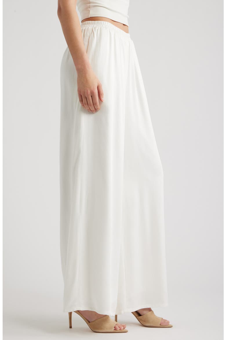 Alexa Wide Leg Pull-On Pants, Alternate, color, IVORY