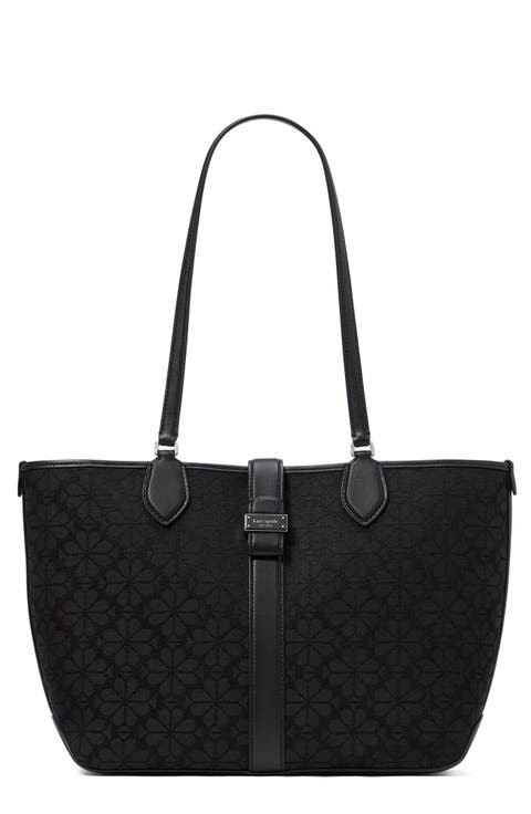 spade flower jacquard tote