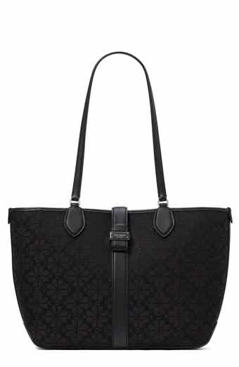 spade flower jacquard tote