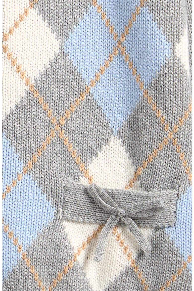 Kids' Renilly Argyle Cotton & Wool Cardigan, Alternate, color, SNOW ANGEL