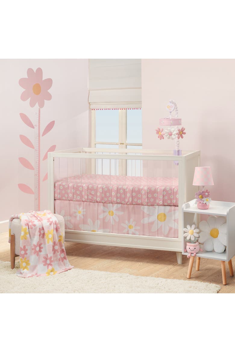 Daisy Dreams Checkered Soft Luxury Changing Pad Cover, Alternate, color, Pink