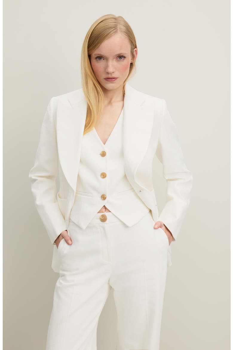 Avery Blazer, Alternate, color, ECRU