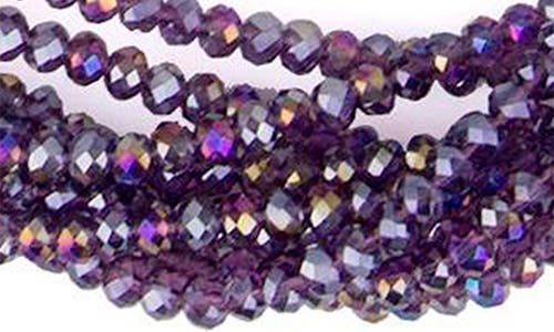 Saachi Multi Strand Bead Necklace In Purple