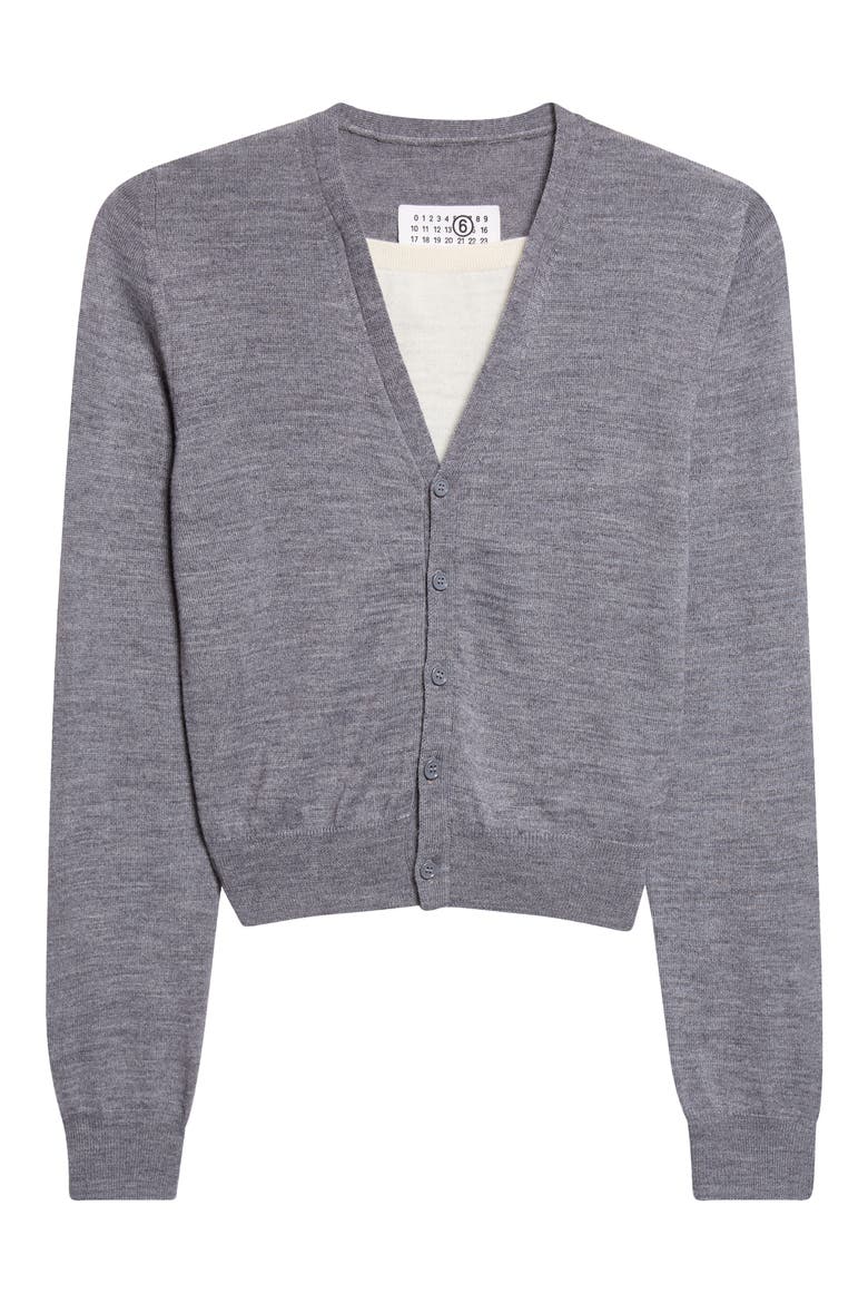 Wool Blend Cardigan, Alternate, color, GREY MELANGE