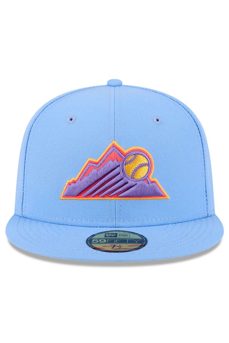 Men's New Era Light Blue Colorado Rockies 2025 City Connect 59FIFTY Fitted Hat, Alternate, color, Light Blue