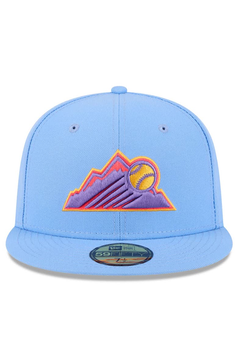New Era Men's New Era Light Blue Colorado Rockies 2025 City Connect 59FIFTY Fitted Hat, Alternate, color, Light Blue