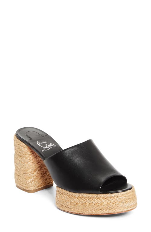 Christian Louboutin Calakala Espadrille Platform Slide Sandal