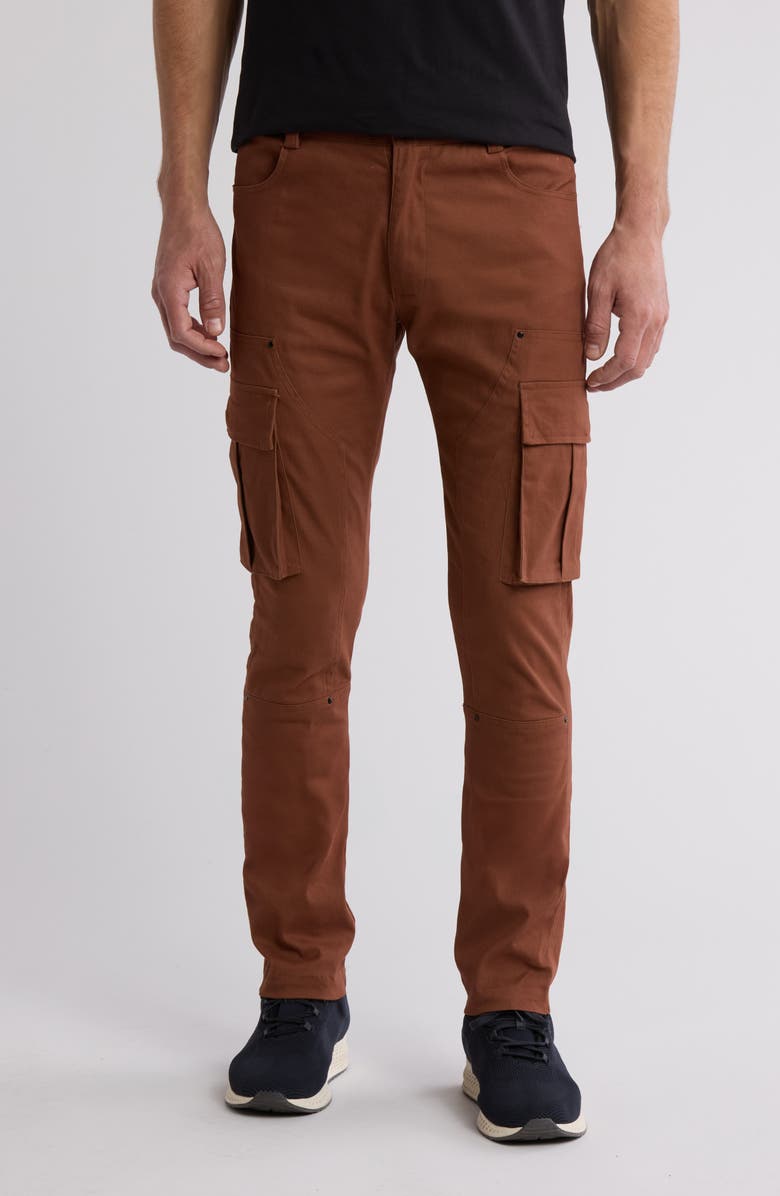 AMERICAN STITCH Stretch Cotton Twill Cargo Pants, Main, color, Brown