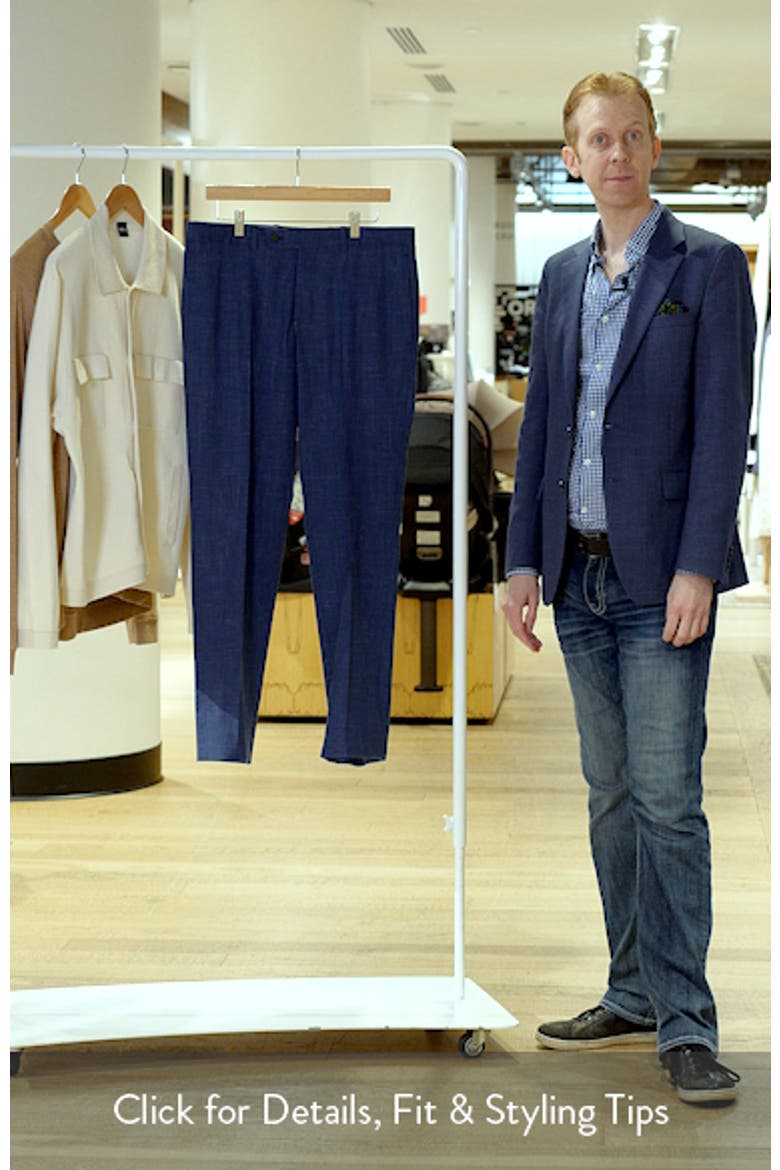 Patrick Tropical Wool, Silk & Linen Blend Pants video