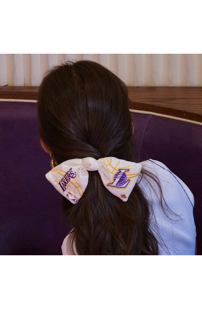 Lele Sadoughi NBA Loas Angeles Lakers Bow Barrette, Alternate, color, 