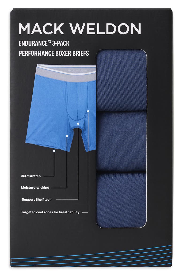 3-Pack Endurance FX Boxer Briefs, Alternate, color, TRUE NAVY