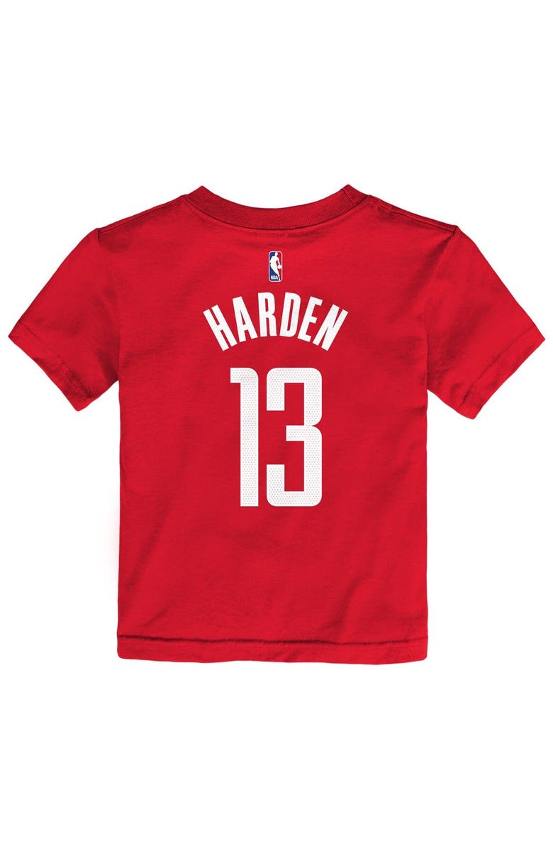 Nike Preschool Nike James Harden Red Houston Rockets Name & Number T-Shirt, Alternate, color, 