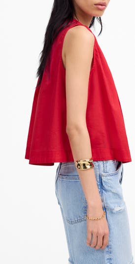 Cotton Button-Up Tank Top