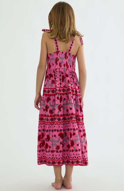 Beach Riot Kids' Floral Tiered Dress In Animal Print