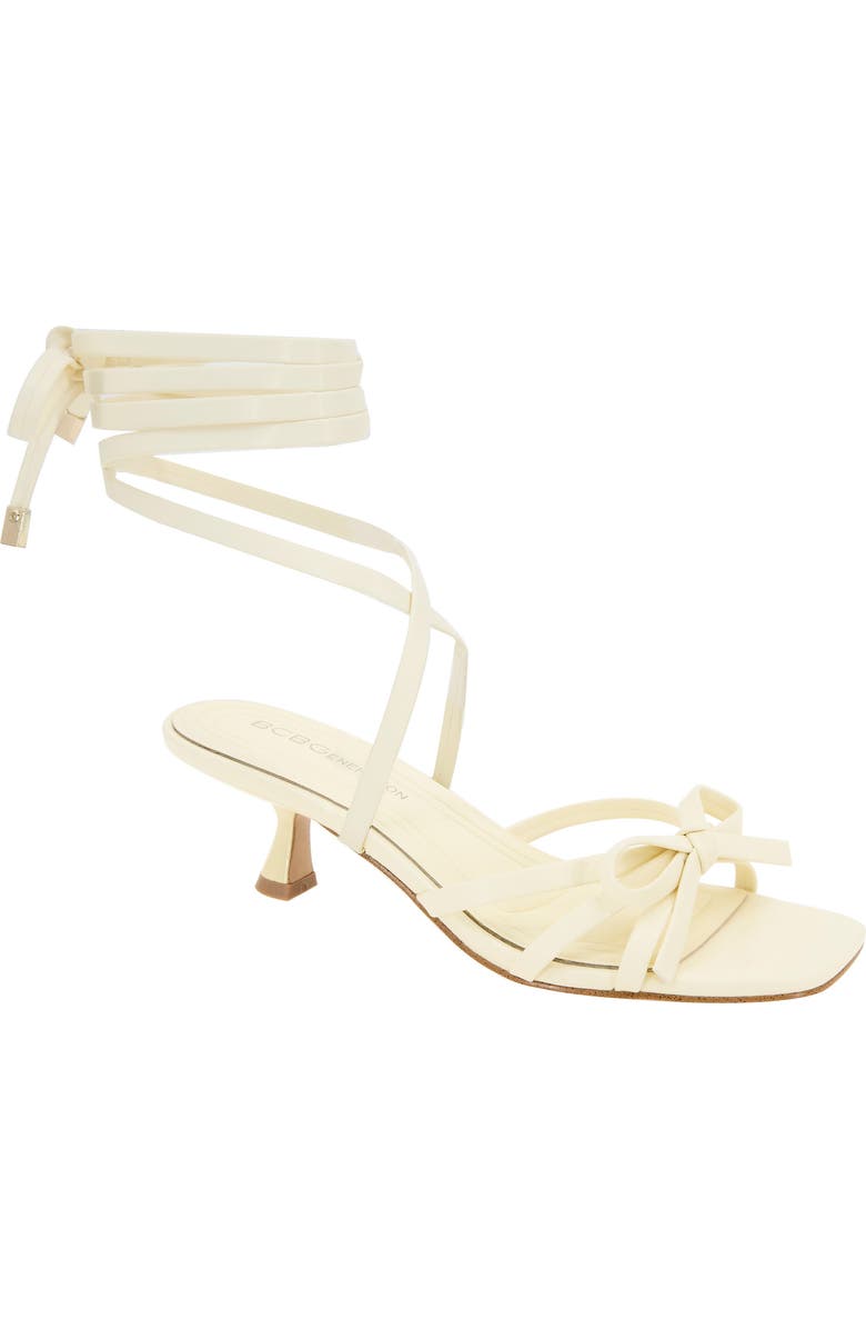 BCBGeneration Imerez Ankle Wrap Sandal, Main, color, Butter