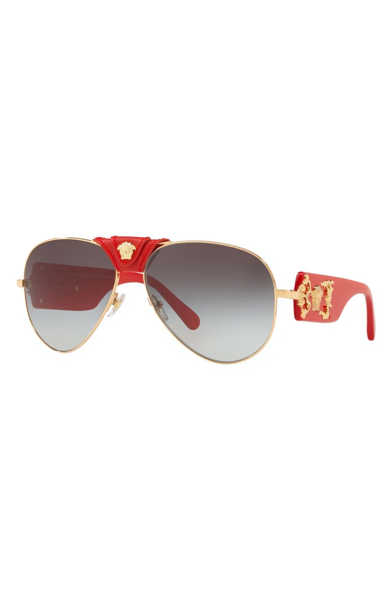 Versace Medusa 62mm Aviator Sunglasses, Alternate, color, 