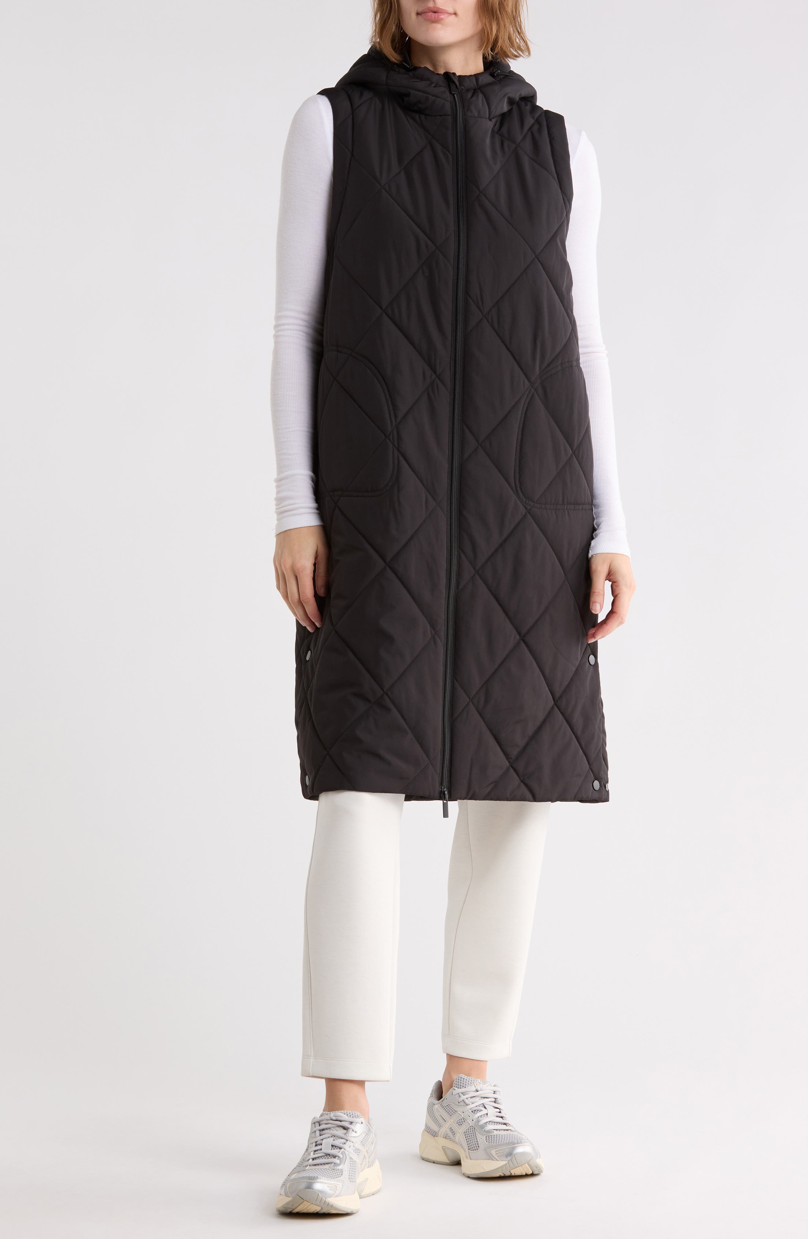 Longline Quilted Vest
