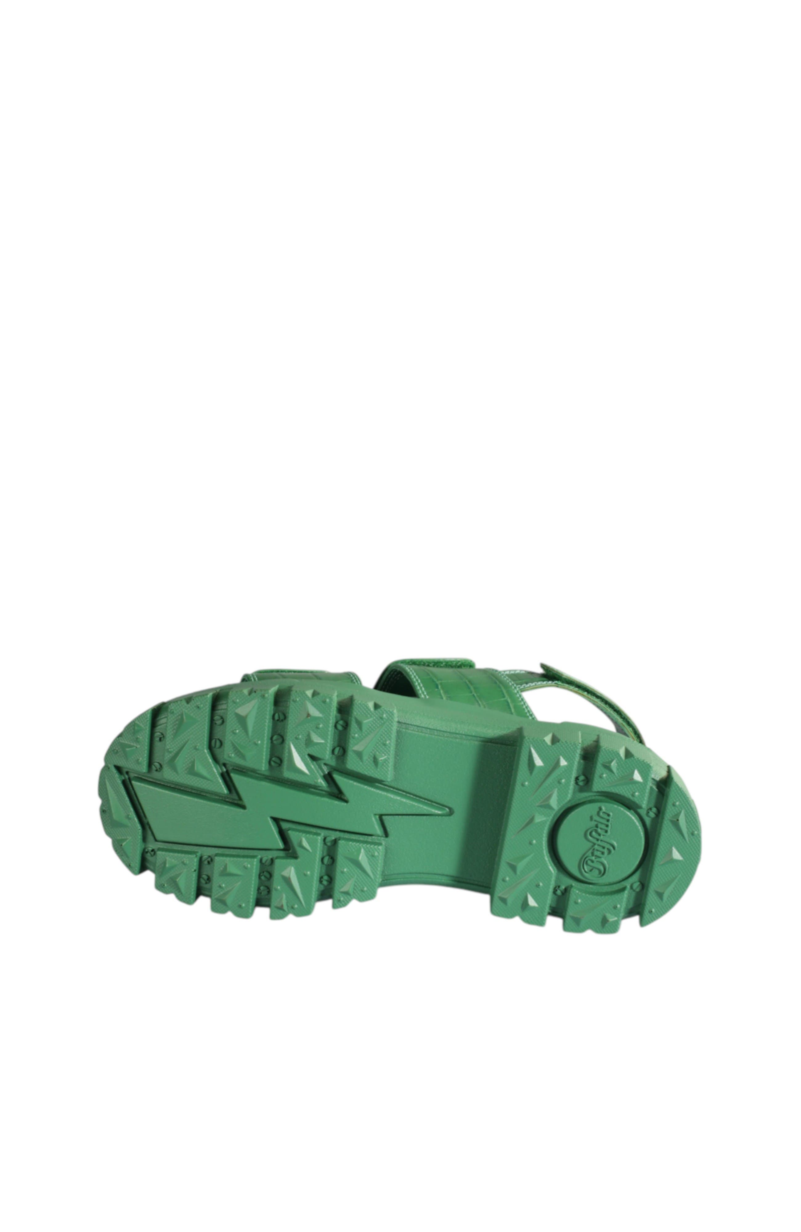 Buffalo Boots Aspha Snd Platform Sandal, Alternate, color, Croco Green