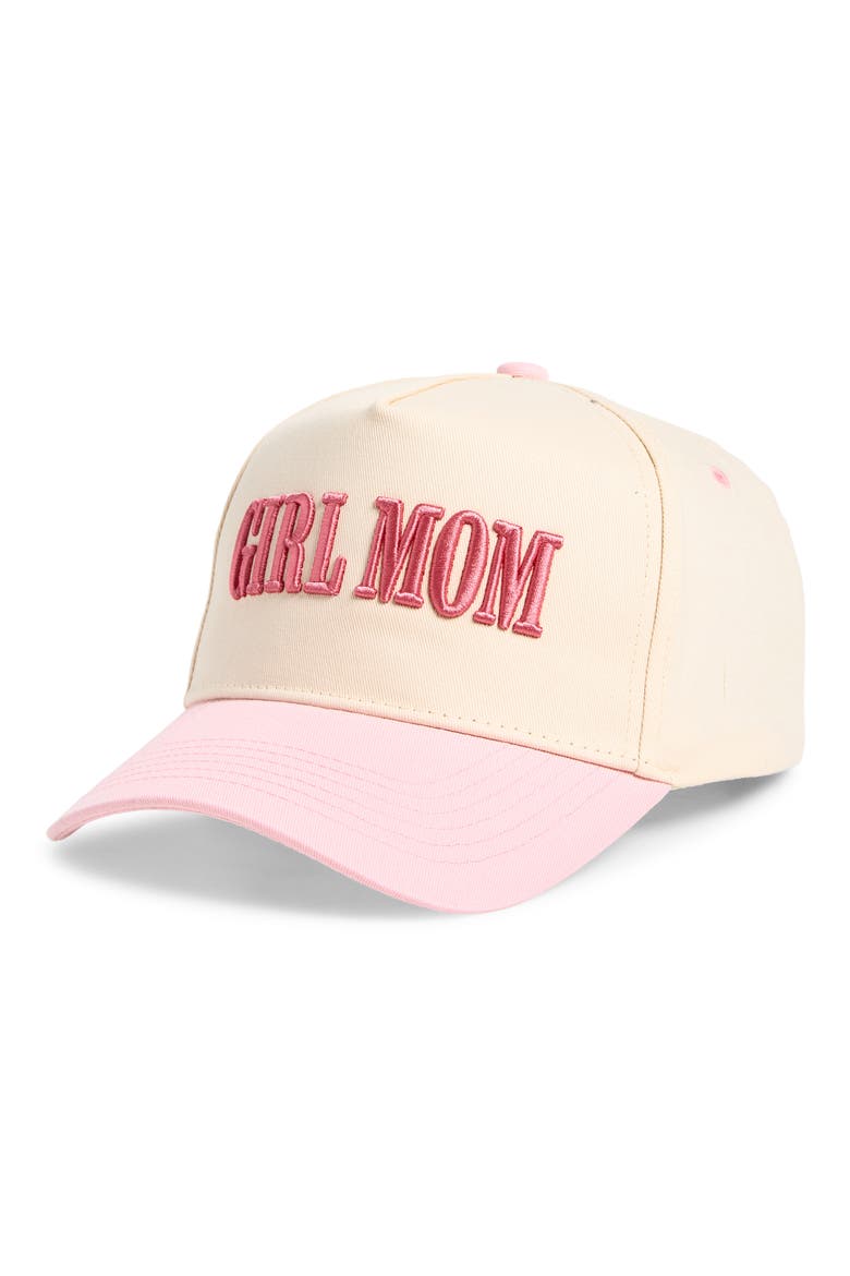 Girl Mom Baseball Cap, Main, color, PINK