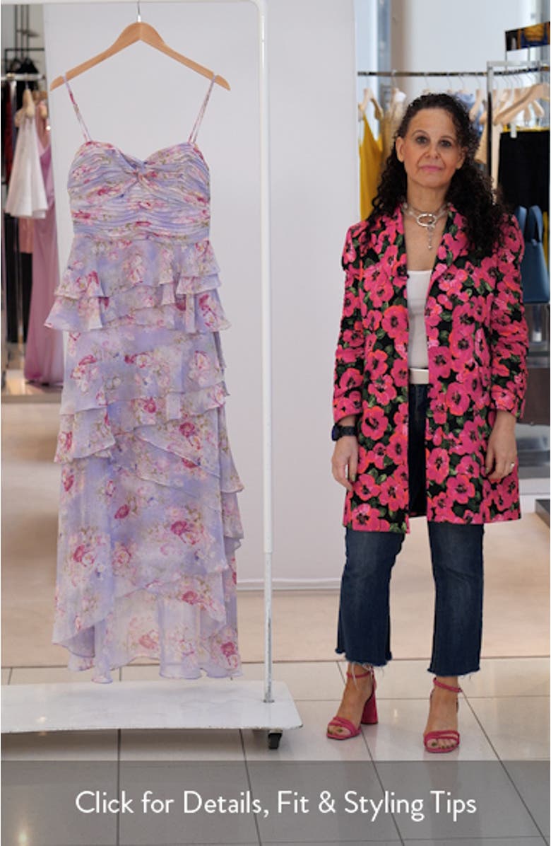 Coline Floral High-Low Dress, sales video thumbnail