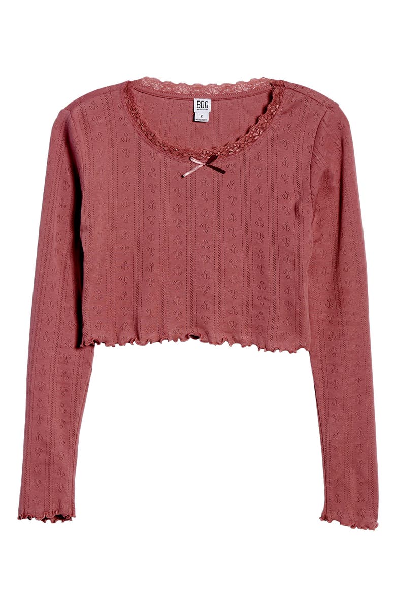 BDG Urban Outfitters Tulip Pointelle Top, Alternate, color, 