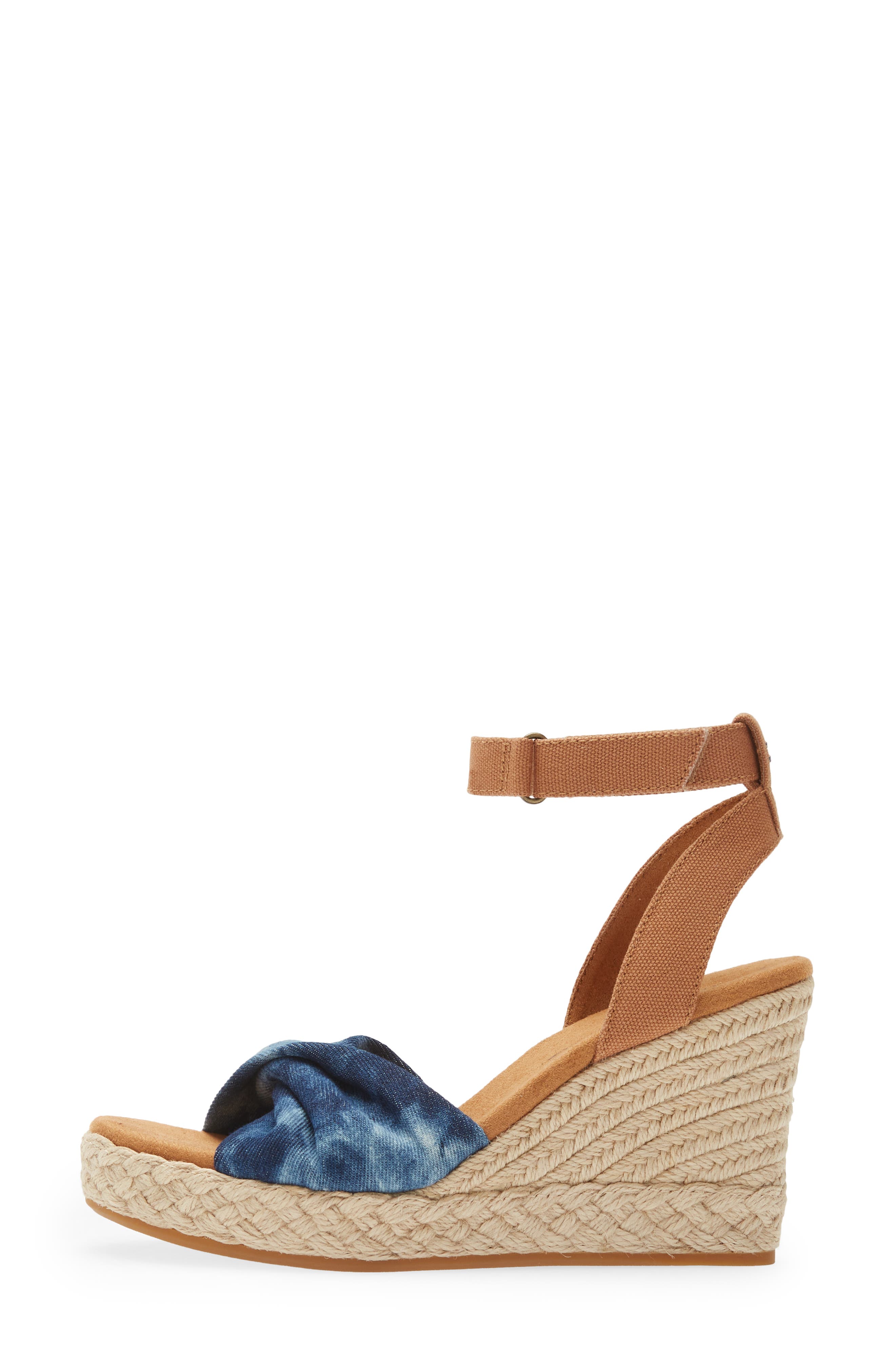 TOMS Marisela Wedge Sandal, Alternate, color, Navy