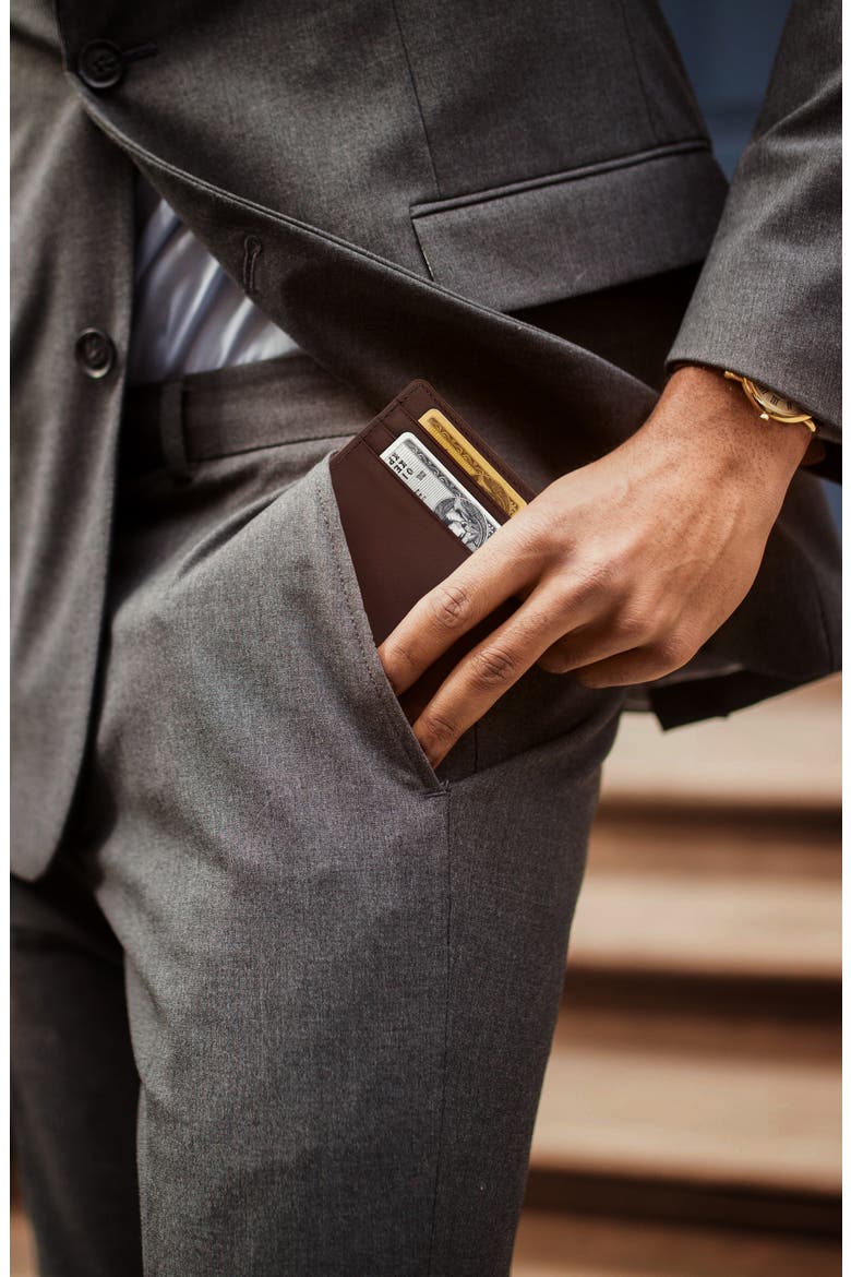 Magnetic Money Clip Card Case, Alternate, color, BROWN