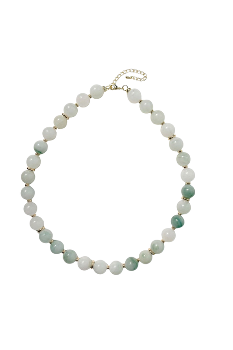 Camille Beaded Green Necklace