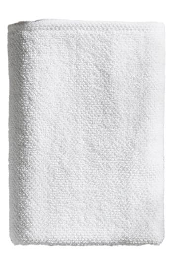 Woven & Weft Textured Single Bath Towel In Optic White