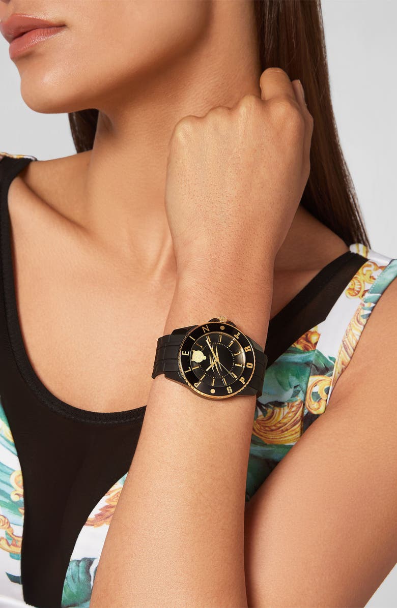 PLEIN SPORT Glam Silicone Strap Watch, 40mm, Alternate, color, 