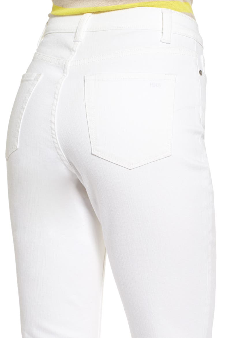Straight Leg Crop Jeans, Alternate, color, WHITE