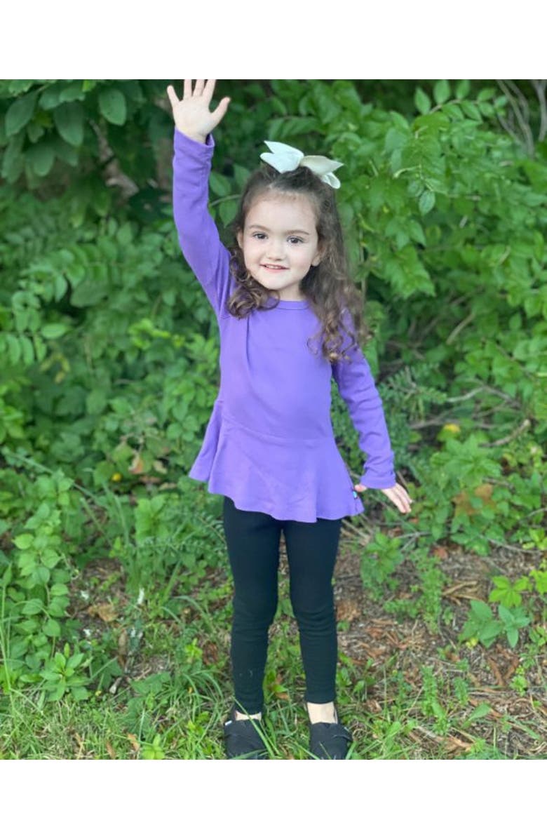 CITY THREADS Girls Soft Organic Cotton Leggings, Alternate, color, Black