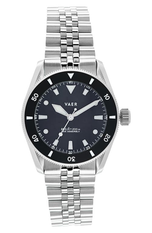 Vaer D4 Meridian Black Solar Dive Watch, 38mm