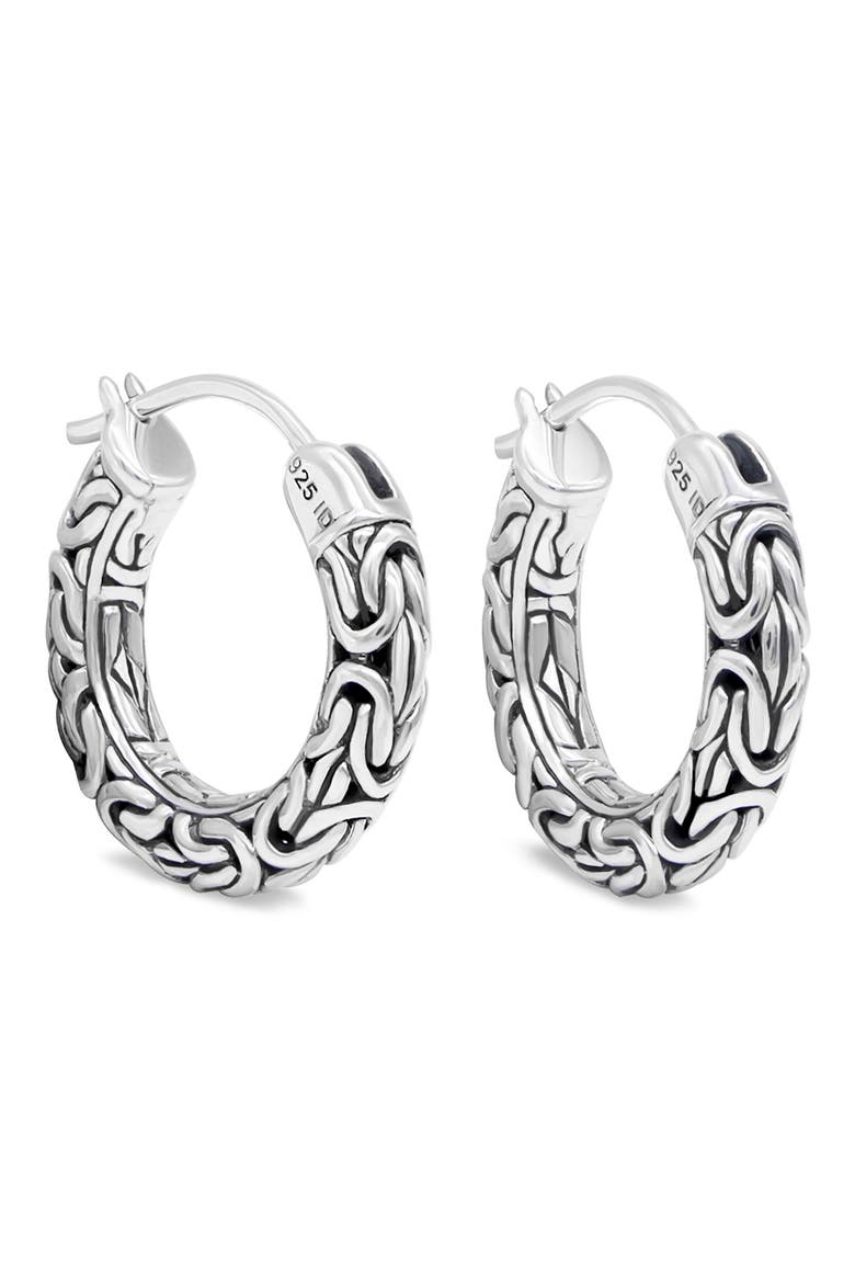 Sterling Silver Hoop Earrings, Alternate, color, SILVER