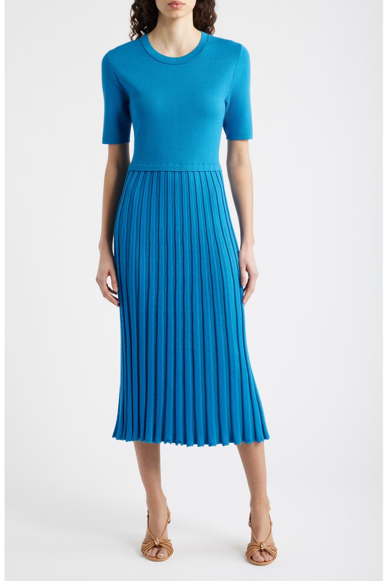 The Vesper Knit Midi Dress, Main, color, BLUE PALACE