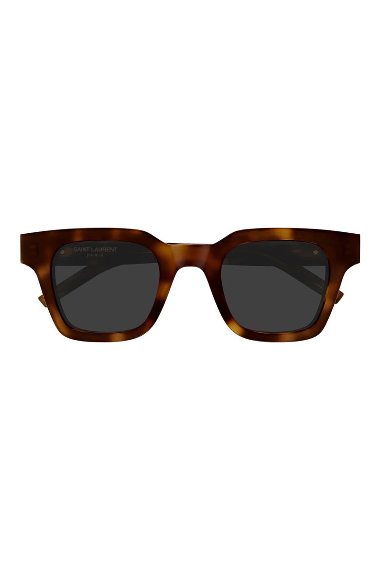 47mm Small Rectangular Sunglasses, Main, color, HAVANA