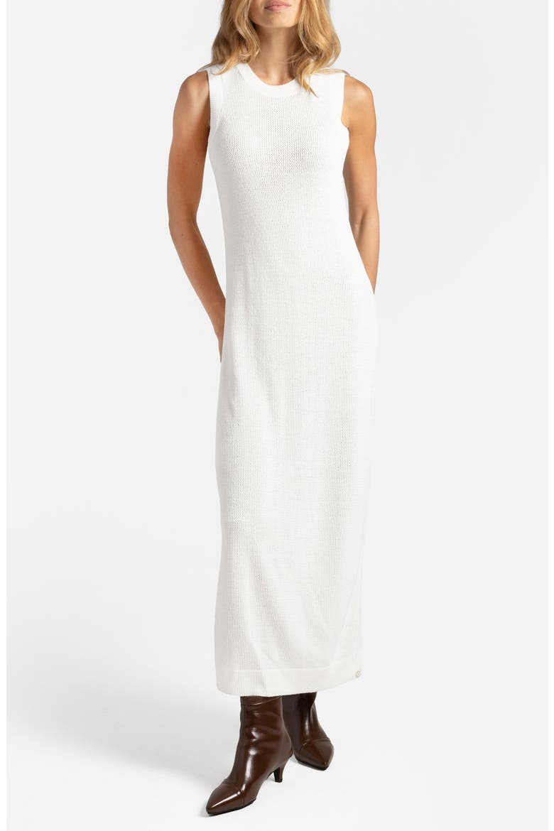 Knit Slit Hem NIghtgown, Main, color, OFF WHITE
