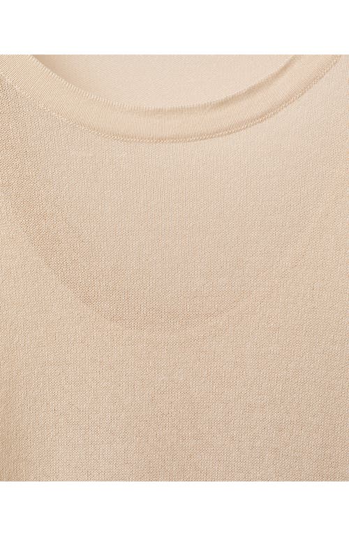 MANGO MANGO SEMISHEER THREE-QUARTER SLEEVE OVERSIZE SWEATER 