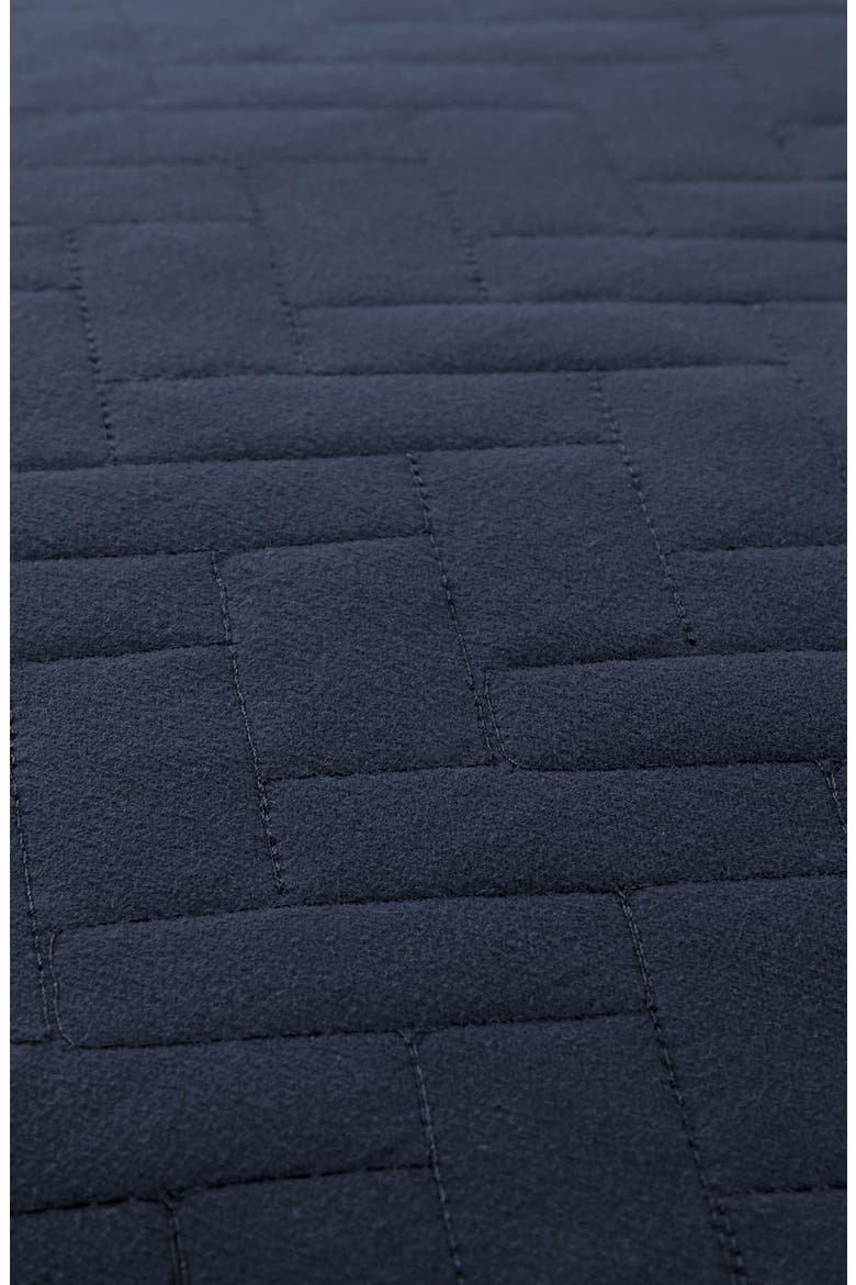 All Season Herringbone Stitch Down Alternative Quilt & Sham Set, Alternate, color, NAVY