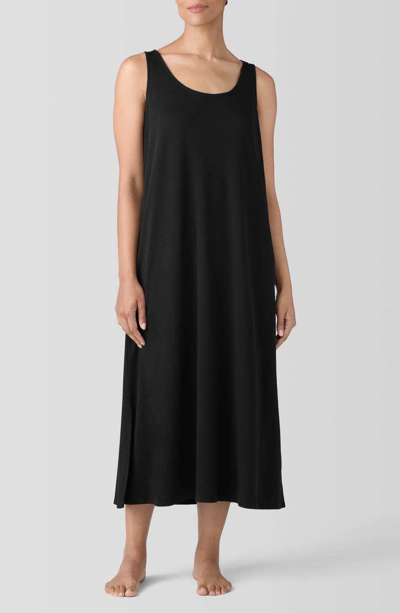 Eileen Fisher Sleeveless Organic Cotton Maxi Dress, Main, color, 