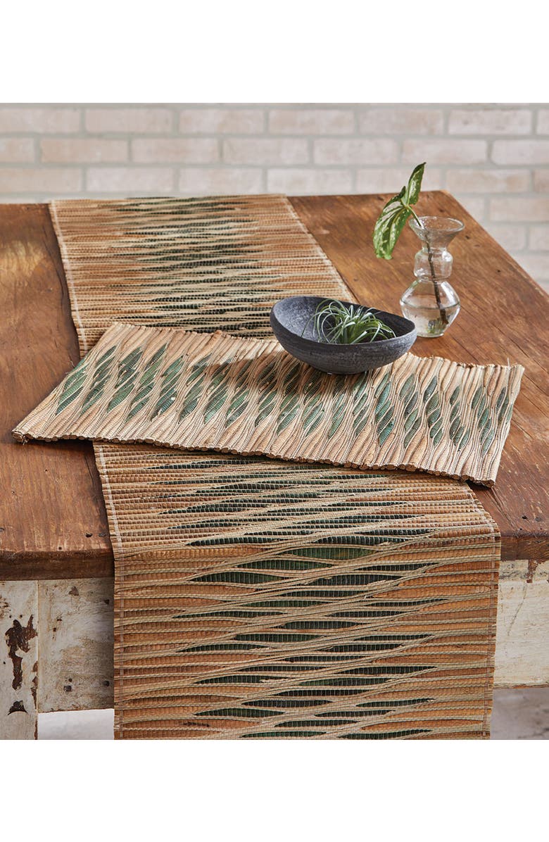 tag Bali Green Multi Table Runner Water Hyacinth Spring Decor, Alternate, color, Green