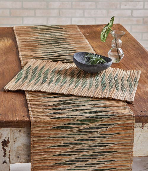 Tag Bali Green Multi Table Runner Water Hyacinth Spring Decor In Green