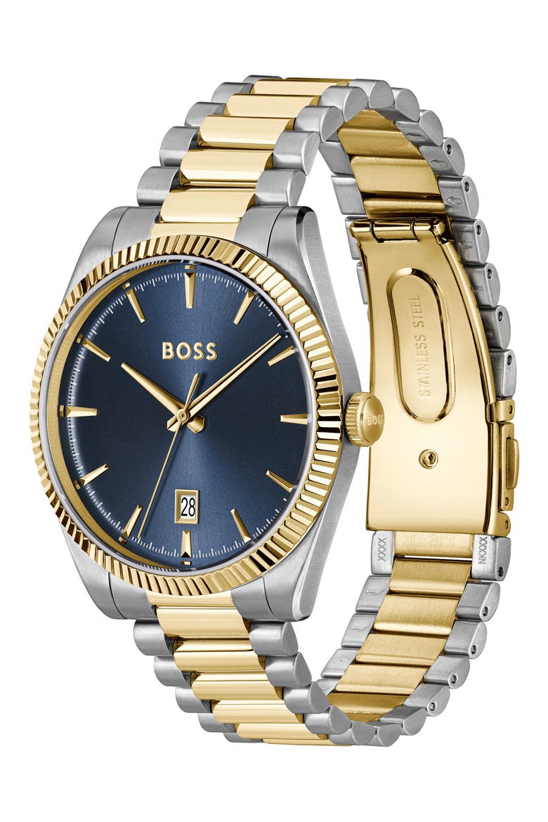Cheswick Two-Tone Bracelet Watch, 40mm, Alternate, color, BLUE
