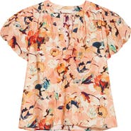 Ulla Johnson Abril Floral Print Puff Sleeve Top