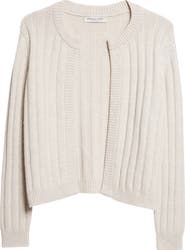 Johnstons of Elgin Lecht Open Front Rib Cashmere Cardigan