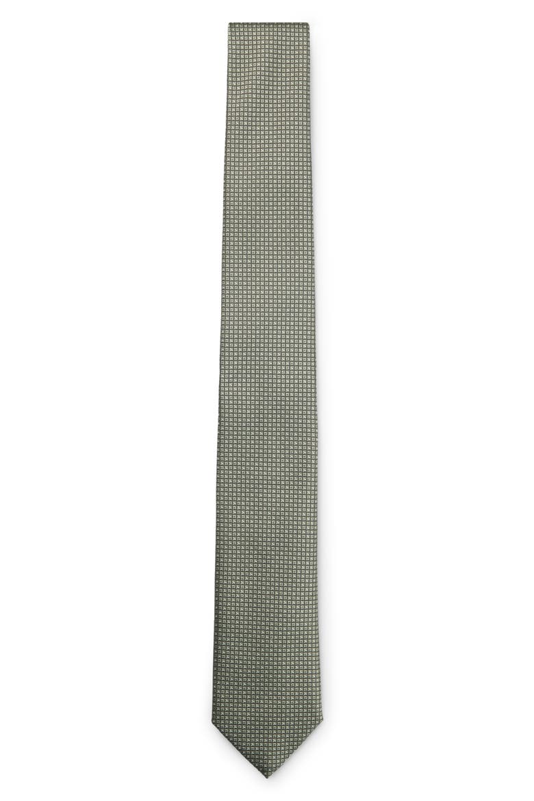 Grid Silk Blend Tie, Alternate, color, LIGHT/ PASTEL GREEN