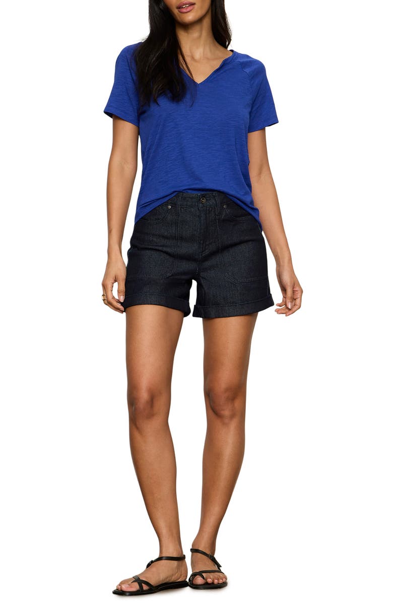 Sanctuary Notch V-Neck Cotton Blend T-Shirt, Alternate, color, 