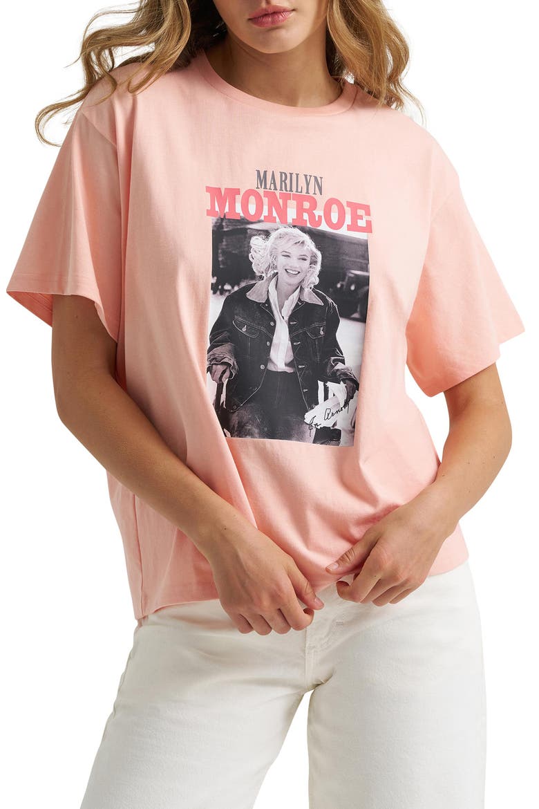 Marilyn Monroe Graphic T-Shirt, Alternate, color, PEACH BUD